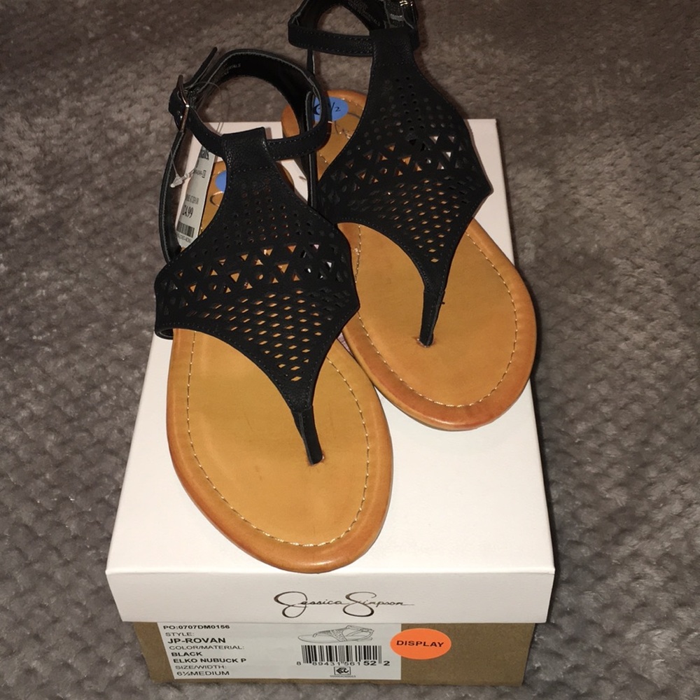 Jessica Simpson Black NWT Sandals. Sz 6.5